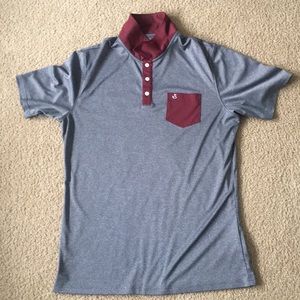 VGC Swannies Polo XL Gray and Burgundy